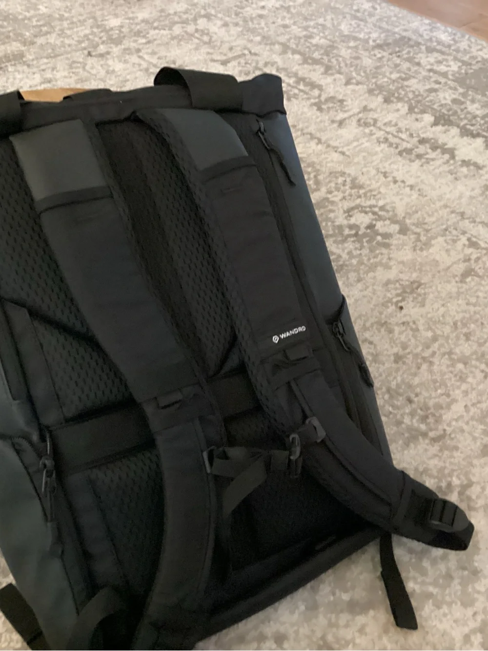 PRVKE V4 Black Men's Roll-Top Backpack